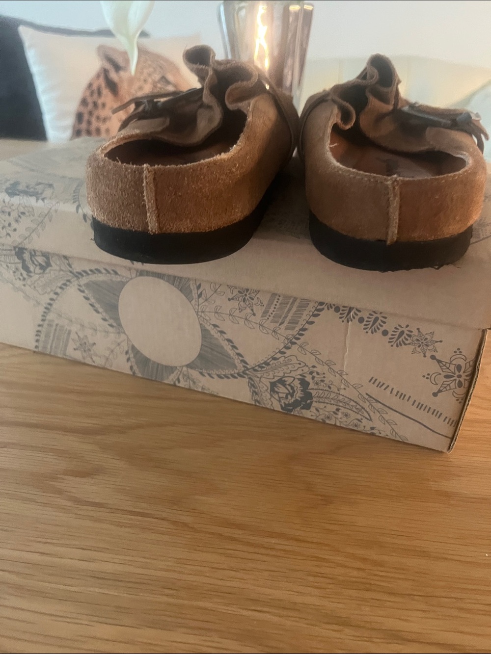 Free People Brown Suede Slip-On Mules with Buckle Detail - Picture 5 of 5
